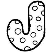 Polka Dot Letter Coloring Pages