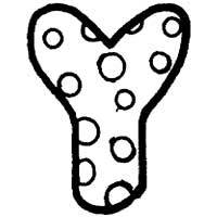 Polka Dot Bubble Letters Coloring Page